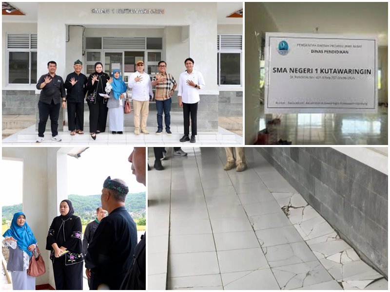 Kasus Yang Hampir Sama Dengan USB SMKN1 Cijeungjing Ciamis,  Pembangunan USB SMAN 1 Kutawaringin Kab. Bandung, Rusak Sebelum dipakai